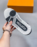 Louis Vuitton Trainer Black Gray Signature