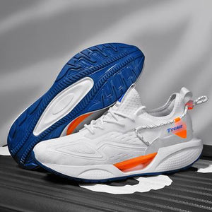TRACER White Orange Breathable Causal Running Shoes