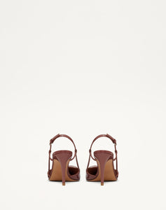 Valentino Brown Lace Up Heels