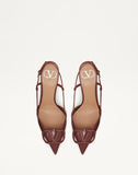 Valentino Brown Lace Up Heels