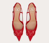 Valentino Red Lace Up Heels